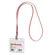Бейдж горизонтальный 1 шт ErichKrause размер вставки 95х58 мм, прозрачный 62073 Разбор62073
