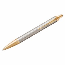 Ручка шариковая Parker "IM Premium Warm Silver GT" синяя, 1,0мм, кнопочн., подарочная упаковка 246617
