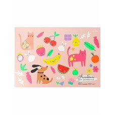 Альбом для рисования А4 20л. МИЛЫЕ КАРТИНКИ НА РОЗОВОМ 20-8574