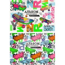 Альбом для рисования А4 20л. РАЗНОЦВЕТНЫЕ СКЕЙТЫ 20-5116