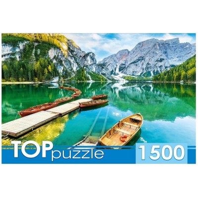 TOPpuzzle. ПАЗЛЫ 1500 элементов. ГИТП1500-4845 Италия. Закат на озере Брайес