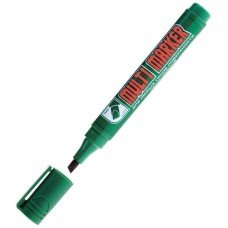 Маркер перманентный Crown "Multi Marker Chisel" зеленый, скошенный, 5мм 207892