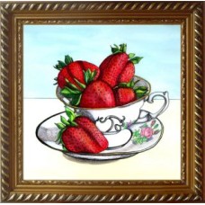 Алмазная живопись Горсть клубники, 25*25 см 324842