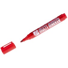 Маркер перманентный Crown "Multi Marker" красный, пулевидный, 3мм Crown 002674
