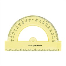 Транспортир 180 гр 12 см пласт. ассорти полупрозр. 053599