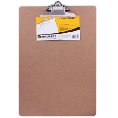 Доска-планшет BRAUBERG "Eco" с верхним прижимом бабочка А3, 32,0*46,0см, МДФ, 3мм, 232226