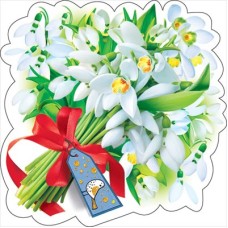Украшение на скотче Подснежники 079258