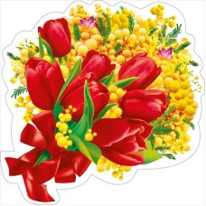 Украшение на скотче Весенний букет 080936