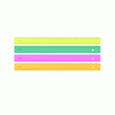 Линейка 40см NEON Cristal 4цв. ЛН52