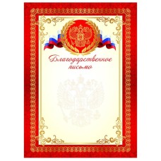 Благодарственное письмо ГБ-9307