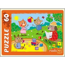 ПАЗЛЫ 60 элементов. ВЕСЁЛЫЕ ЗВЕРЯТА (Арт. П60-8425)