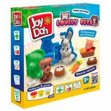 Масса для лепки Joy Doh, набор LOVELY PETS - ЛЮБИМЫЕ ПИТОМЦЫ, 3d формы, 9 аксесуаров, 3 баночки с те PETS-150 pot