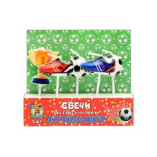 Свечи для торта на пиках "Футболист" 5 шт. С-0451