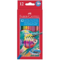 Карандаши акварельные Faber-Castell "Рыбки", 12цв+кисть, картон, европодвес Faber-Castell 119436