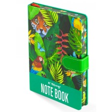 Записная книжка, А5, Yalong, 7БЦ, матовая ламинация, ляссе, клапан на магните, клетка, цветной срез,