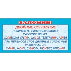 ШМ-3593 Карточка. Запомни! Двойные согласные (формат 61х131 мм), 460709144040903593