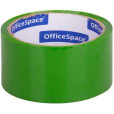 Клейкая лента упаковочная OfficeSpace, 48мм*40м, 45мкм, зеленая, ШК 212004