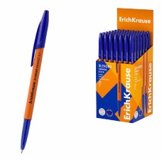 Ручка шариковая ErichKrause Slender Stick Orange 0.7, Super Glide Technology, цвет чернил синий  63089
