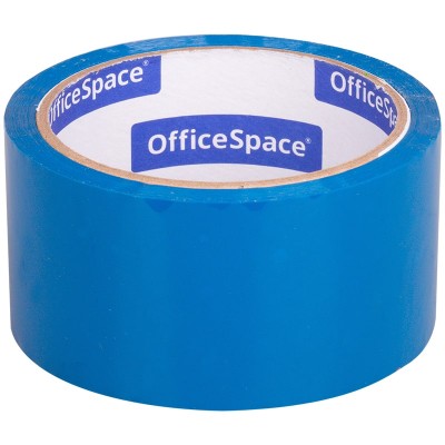Клейкая лента упаковочная OfficeSpace, 48мм*40м, 45мкм, синяя, ШК 212007