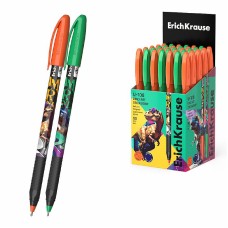 Ручка шариковая ErichKrause U-109 Stick&Grip Dino Art 1.0, Ultra Glide Technology, цвет чернил синий  63109