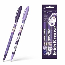 Набор из 4 ручек шариковых ErichKrause Neo® Stick Space Anime 0.7, Super Glide Technology, цвет чернил синий (в пакете) 61015