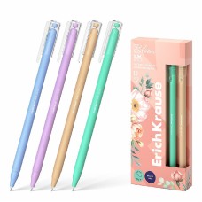 Ручка шариковая ErichKrause Slim Stick Pastel Bloom 0.7, цвет чернил синий  61047