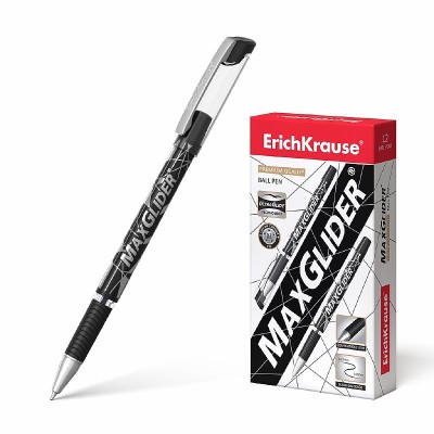 Ручка шариковая ErichKrause MaxGlider® Stick&Grip 0.7, Ultra Glide Technology, цвет чернил черный  45214