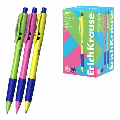 Ручка шариковая автоматическая ErichKrause JOY® Matic&Grip Neon 0.7, Super Glide Technology, цвет чернил синий  43347