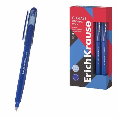 Ручка гелевая ErichKrause G-Glass Stick Original 0.5, цвет чернил синий  61301