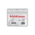 Бейдж горизонтальный в комплекте с лентой ErichKrause размер вставки 95х58 мм, прозрачный, цвет ленты ассорти, 62071