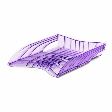 Лоток для бумаг пластиковый ErichKrause® S-Wing, Glitter, сиреневый 55554