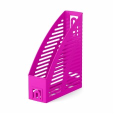 Подставка для бумаг вертикальная пластиковая ErichKrause Base, Vivid, 85мм, маджента 57950