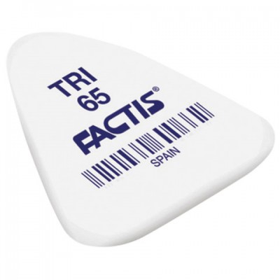 Ластик FACTIS TRI 65 (Испания), 36х33х6 мм, белый, треугольный, PNFTRI65