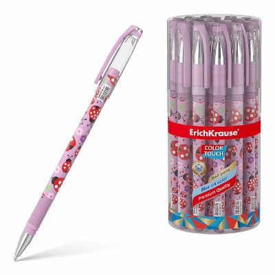 Ручка шариковая ErichKrause ColorTouch Stick Ladybug 0.7, цвет чернил синий 56050