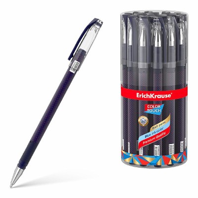 Ручка шариковая ErichKrause ColorTouch Stick Dots in Blue 0.7, цвет чернил синий 56053