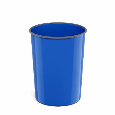 Корзина для бумаг литая пластиковая ErichKrause® Classic, 13.5л, синяя 1шт 58450