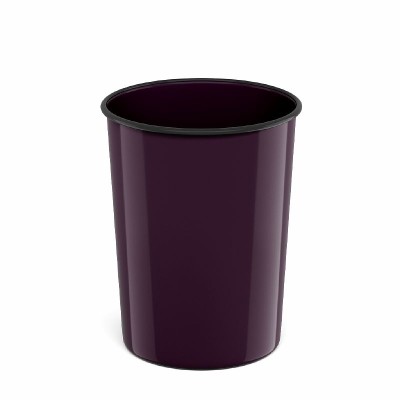 Корзина для бумаг литая пластиковая ErichKrause® Marsala, 13.5л, фиолетовая 1шт 58463