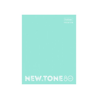 Тетрадь на кольцах 80л клетка ламин "NEWtone Pastel" мята HATBER-PREMIUM 80ТК5A1_05039 223772