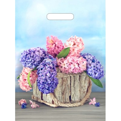 Пакет вырубной Лукошко гиацинтов (40*31 см.) н00155971