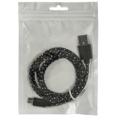 Кабель Defender USB08-03T USB2.0 (A) - microUSB (B), в оплетке, 1М, черный 262181