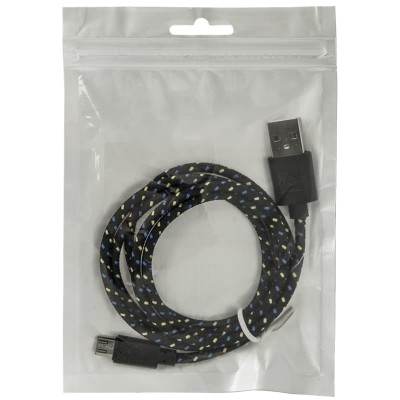 Кабель Defender USB08-03T USB2.0 (A) - microUSB (B), в оплетке, 1М, черный 262181