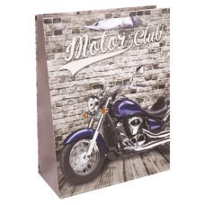Dream cards Пакет подарочный с мат. лам. Крутой мотоцикл и серая стена 18х24х8.5см(M),210 г ПКП-3442