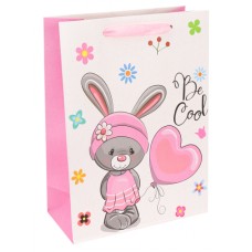 Dream cards Пакет подарочный с мат. лам. Милый зайка 18х24х8.5 см (M),210 г  ПКП-3424