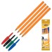 Ручки шариковые BIC "Orange Original", НАБОР 4 ЦВЕТА, узел 0,8 мм, линия 0,3 мм, пакет, 8308541
