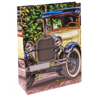 Optima Пакет подарочный с глянцевой ламинацией 18x23x8 см (M) Раритетная машина, 128 г ППК-6301
