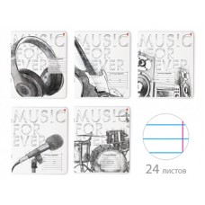 ТЕТРАДЬ 24Л. ЛИН. "MUSIC. BLACKamp;WHITE" ТЛ2590