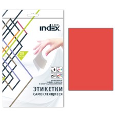 Самоклеящаяся этикетка цена за 1шт ф.A4, разм.210x297; 1 этикетка цвет красный A29641