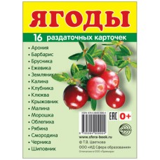 Дем. картинки СУПЕР Ягоды. 16 раздаточных карточек с текстом (учебно-методическое пособие с комплектом демонстрационного материала 63х87 мм), 978-5-9949-0990-4