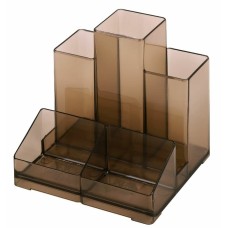 Подставка-органайзер BRAUBERG-CONTRACT, 109х95х101,5 мм, 5 отделений, тонированная, 230994