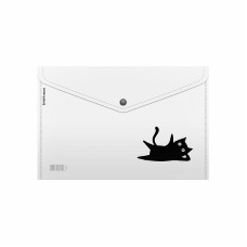 Папка-конверт на кнопке пластиковая ErichKrause Clear Cat, A4  63500